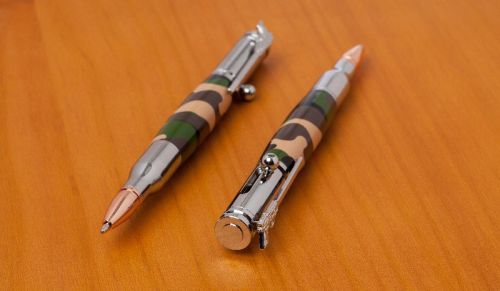 Polished Stainless Steel Bolt Action Bullet Pen
