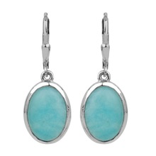 Classy Sterling Silver Earring With Amazonite, Occasion : Anniversary, Engagement, Gift, Party, Wedding