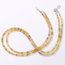 Nirvana Gemcraft Natural Faceted Rondelles Necklace, Color : Yellow