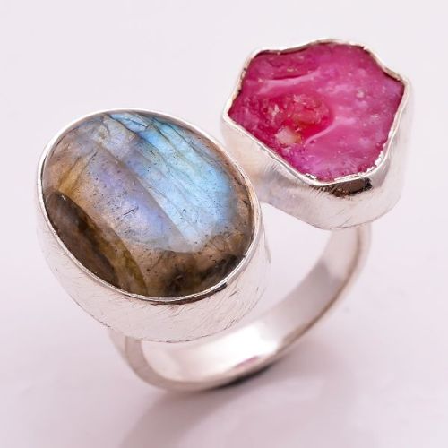 Corundum Ruby Raw Gemstone Ring, Packaging Type : Box