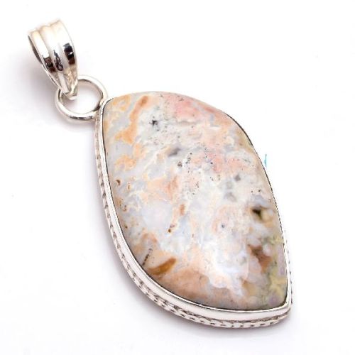 Crazy Lace Agate Gemstone Silver Pendant, Occasion : Gift