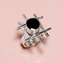 Gemstone Black Onyx Silver Ring, Gender : Men's, Unisex, Women's