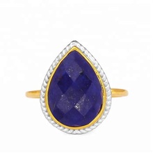 Lapis Lazuli In Gold Plated Silver Sterling Ring