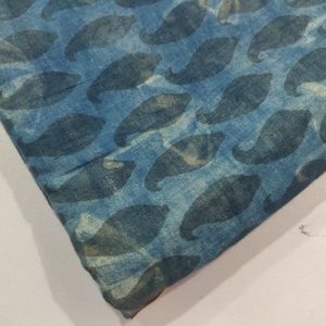 2.5 Meter Indigo Block Umbrella Printed Fabric