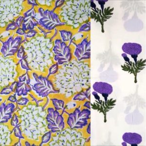 5 Meter Cut Pcs Salwar Suit Pcs Fabric Hand Printed Fabric Material