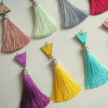 100% Polyester Handmade Tassels, For Cellphone, Curtain, Decorative, Garment, Home Textile