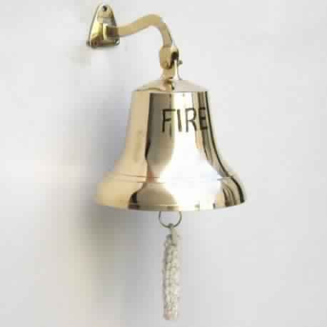 Solid Brass Ship Fire Bell 6 Inches