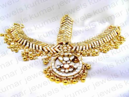 BRIDAL KUNDAN GOLD POLISHED MATHA PATI