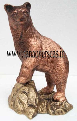 Aluminium Metal Decorative Bear, Style : Folk Art