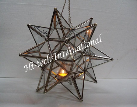 Hi-tech Metal Star Shaped Hanging Lantern