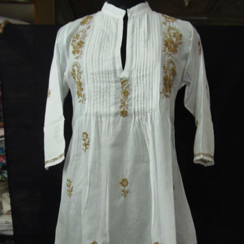 100% Cotton Chikankari Kurtis, Technics : Embroidered