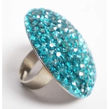 Turquoise Rhinestone Designer Finger Rings, Gender : Women's