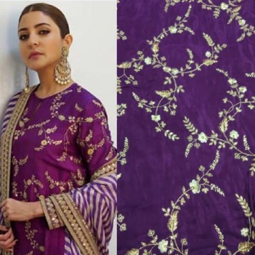 Chiffon Customize Designer Dresses, Technics : Attractive Pattern, Embroidered