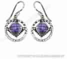 Amethyst Silver Wire Earring