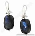 Labradorite Cushion Silver Earring