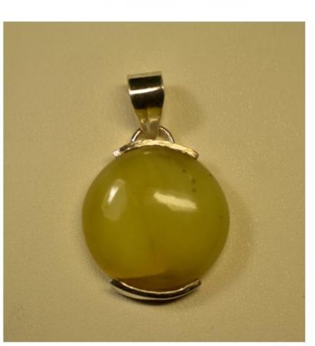 Sterling Silver With Nefrite Jade Pendant