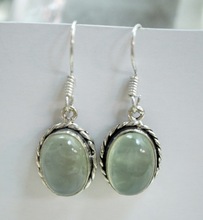 Prehnite Gemstone Latest Design Sterling Silver Earring