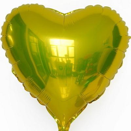 Rubber Heart Shaped Balloon, For Decoration, Color : Golden