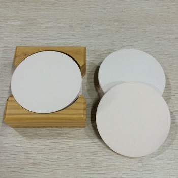 Plain Ceramic Coaster Set, Size : 3.5 Inch