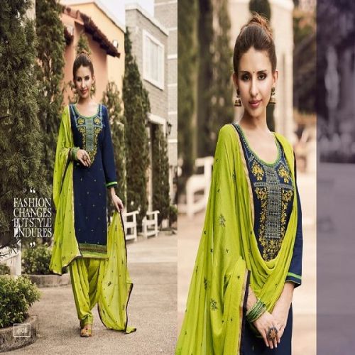 HEAVY EMBROIDERED COTTON PATIYALA SALWAR KAMEEZ, Gender : Women