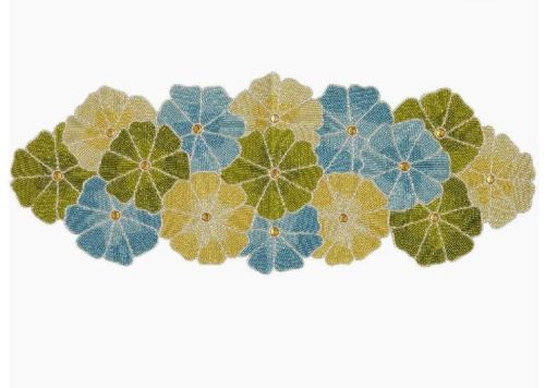 Beaded Table Runner, Size : 15x70 Inches