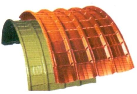 Polished Plastic Crimped Roofing Sheets, Length : 10m-30m