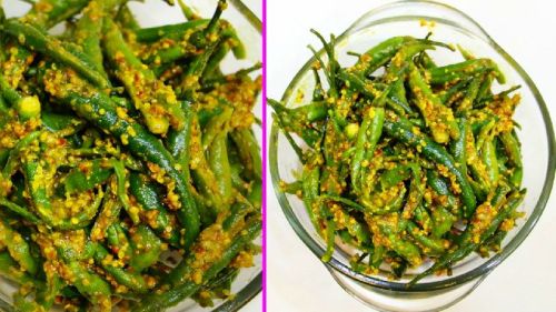 Green Athana Mirchi Pickle, Taste : Spicy