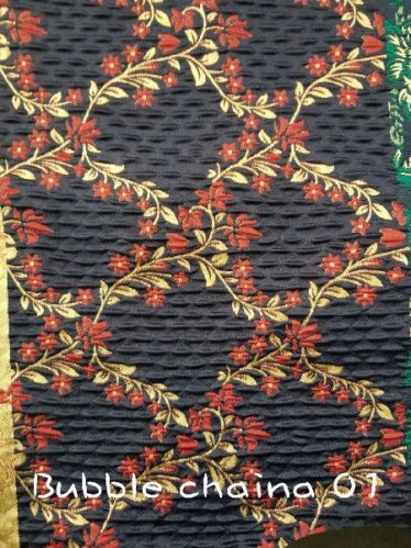 Printed Bubble Jacquard Fabric, Width : 46inch