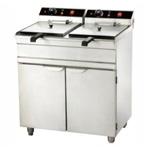 Stainless Steel Double Deep Fat Fryer WITH Storage