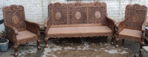 Carved Wooden Sofa Set, For Home, Hotel, Feature : High Durability