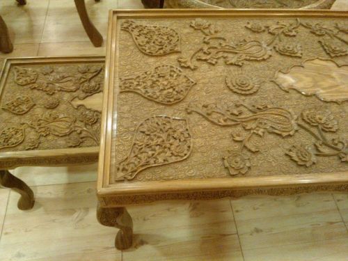 Wooden Handmade Coffee Table Set, For Home, Hotel