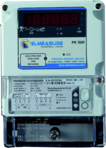 1 Phase Prepaid Energy Meter With RS 485 Whole Current Operated