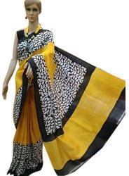 Pure Cotton Hand Printed Sarees, Feature : Easy Wash