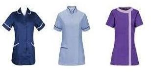 Half Sleeves Cotton Fabric Hospital Staff Uniform, For Clinic, Gender : Women