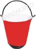 Metal Fire Bucket, Color : Red