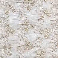 100% Silk Bridal Beaded Fabric, For Dress, Feature : Dry Cleaning