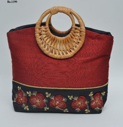 NHSC- 039 ( Coral Silk Hand Bags)