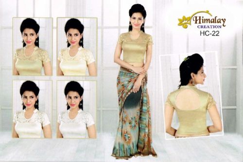 Short Sleeve Shimmer Stretchable Blouse, Size : XL, XXL