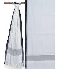 Cotton KHADI DUPATTAS, Color : White