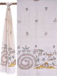 WHITE COTTON HANDLOOM STOLE