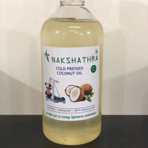 Nakshathra Refined Cold Pressed Coconut Oil, For Cooking, Style : Natural