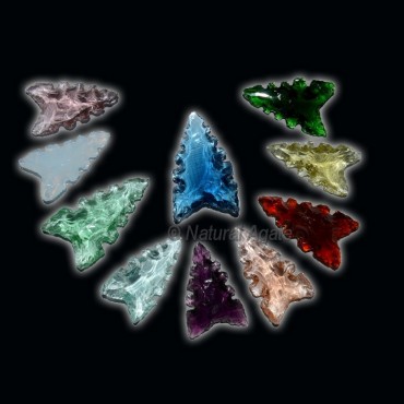 Multi Color Glass Native Arrowheads