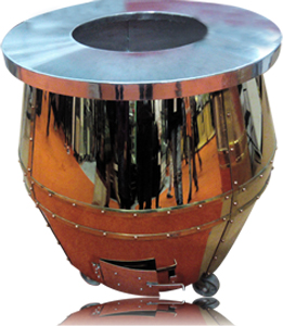 Barrel Shaped Copper Tandoor