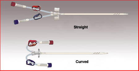 COVIDIEN Curved Silicone SHORT TERM CATHETERS, For Nephrology, Length : 0-20cm