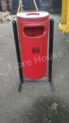 FRP Cylindrical Dustbin