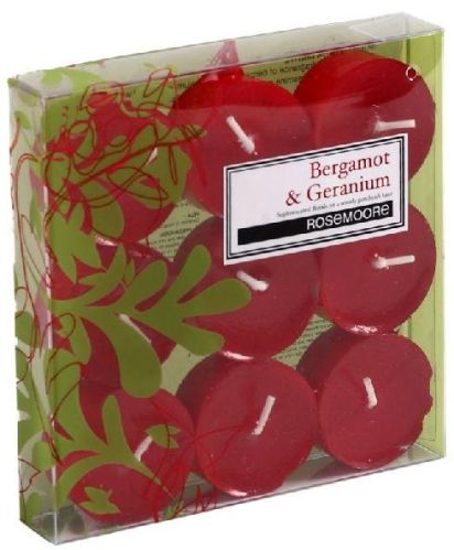 Paraffin Wax Scented Tealight Candles, For Decoration, Shape : Round