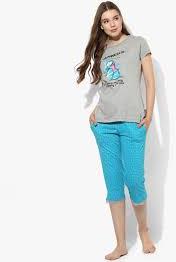 Cotton Fabric Ladies Night Capri Set, Feature : Stretchable