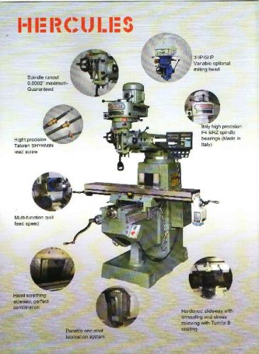 100-1000kg Vertical Turret Milling Machine, Voltage : 220V