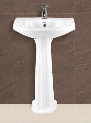 Orchid Plain Pedestal Wash Basin, Feature : Durable