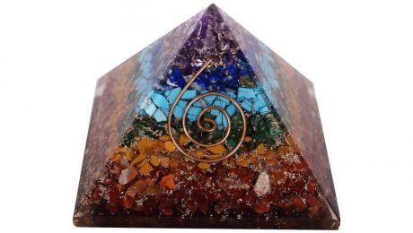 Chakra Colour Pyramid Orgonite Stone